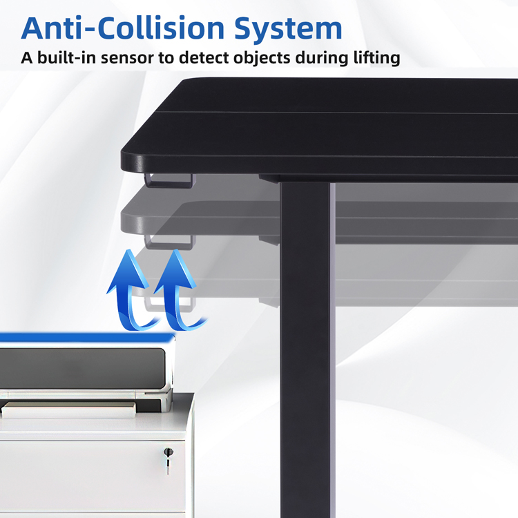 Furnny Height Adjustable Office Desk  Electric Standing Desk with Desk Top - Black