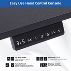 Furnny Height Adjustable Office Desk  Electric Standing Desk with Desk Top - Black