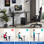 Furnny Height Adjustable Office Desk  Electric Standing Desk with Desk Top - Black