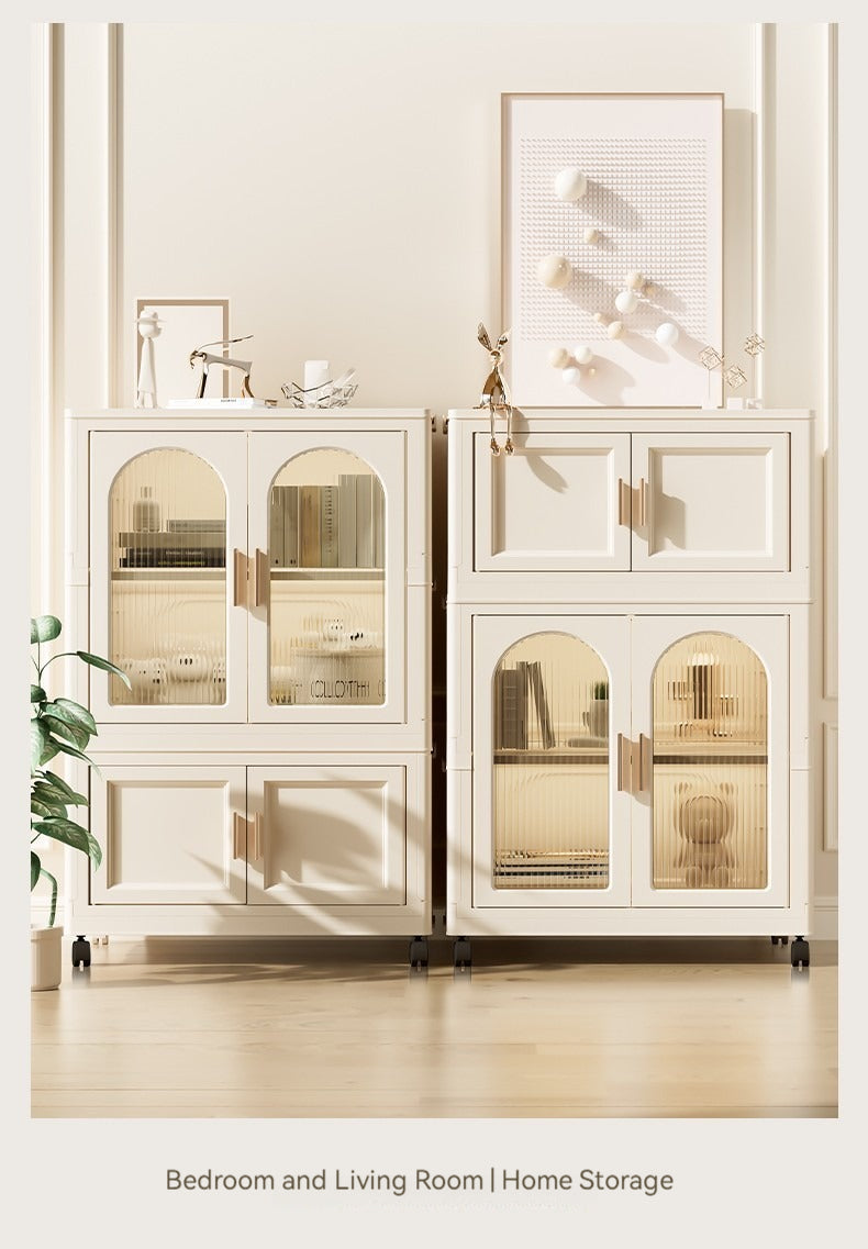 Furnny Folding Wardrobe Layered Storage for Kids Movable Caster Wheels - 2 Layers