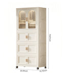 Furnny Folding Wardrobe Layered Storage for Kids Movable Caster Wheels - 3 Layers