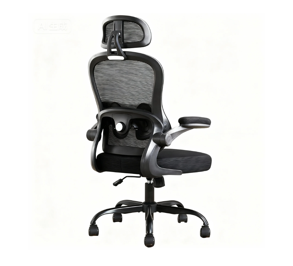 Furnny B909 Ergonomic Office Chair,Ultra Thick Office Desk Chair with Adjustable Lumbar Support and Headrest