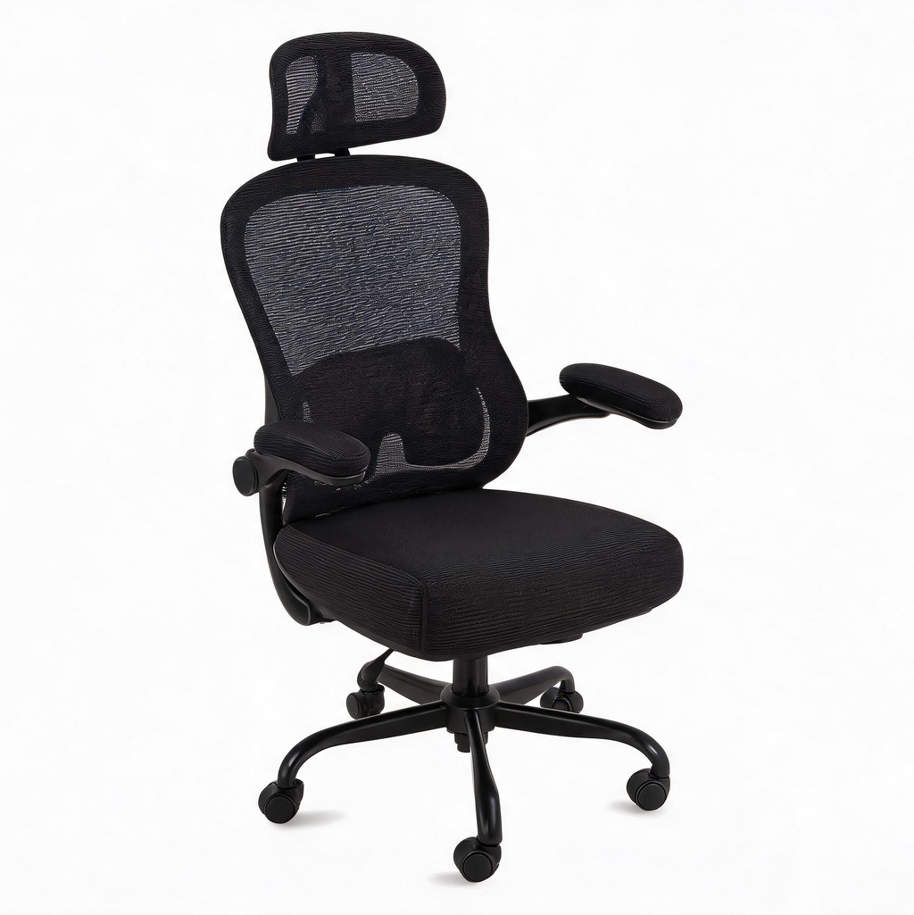 Furnny B909 Ergonomic Office Chair,Ultra Thick Office Desk Chair with Adjustable Lumbar Support and Headrest