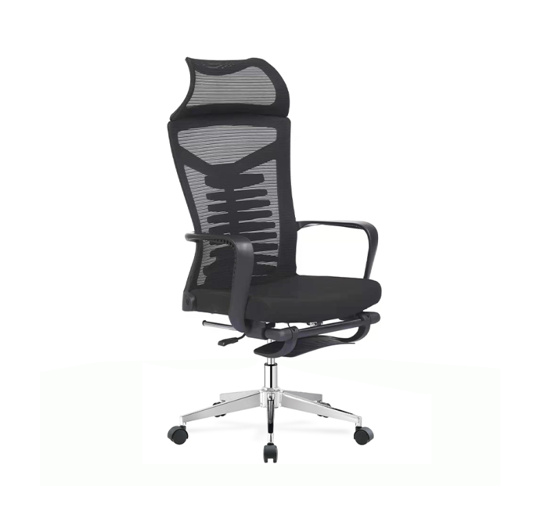 Furnny Office Chair-Ergonomic Retractable Footrest Adjustable High-Back