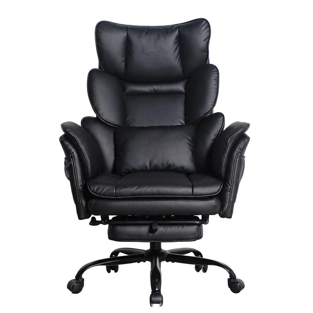Furnny L3078 Executive Leather Office Chair – 4-Level Reclining Arms