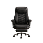 Furnny 616A Executive Leather Office Chair Adjustable Lumbar/Armrest and Footrest