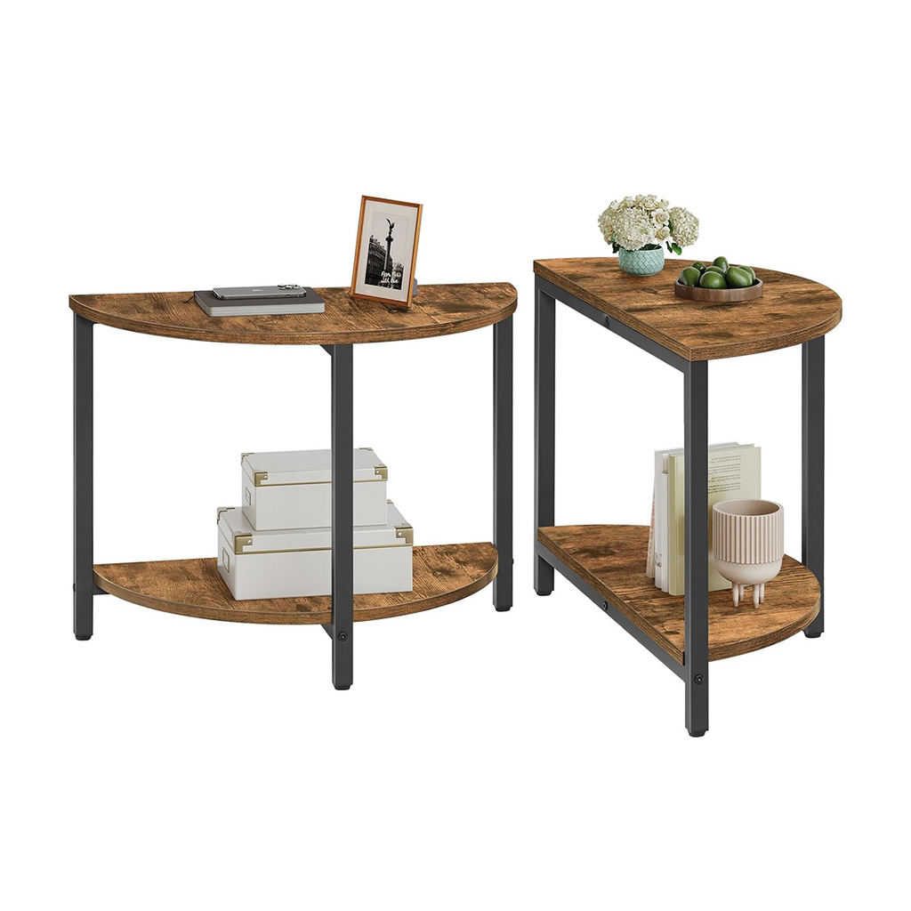 Furnny 23.6" Half Round Coffee Tables Set of 2