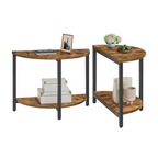 Furnny 23.6" Half Round Coffee Tables Set of 2