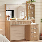Furnny VSC1 SmartLEDMirror Makeup Vanity  with EU ChargingPorts/GlassTop/Cabinet