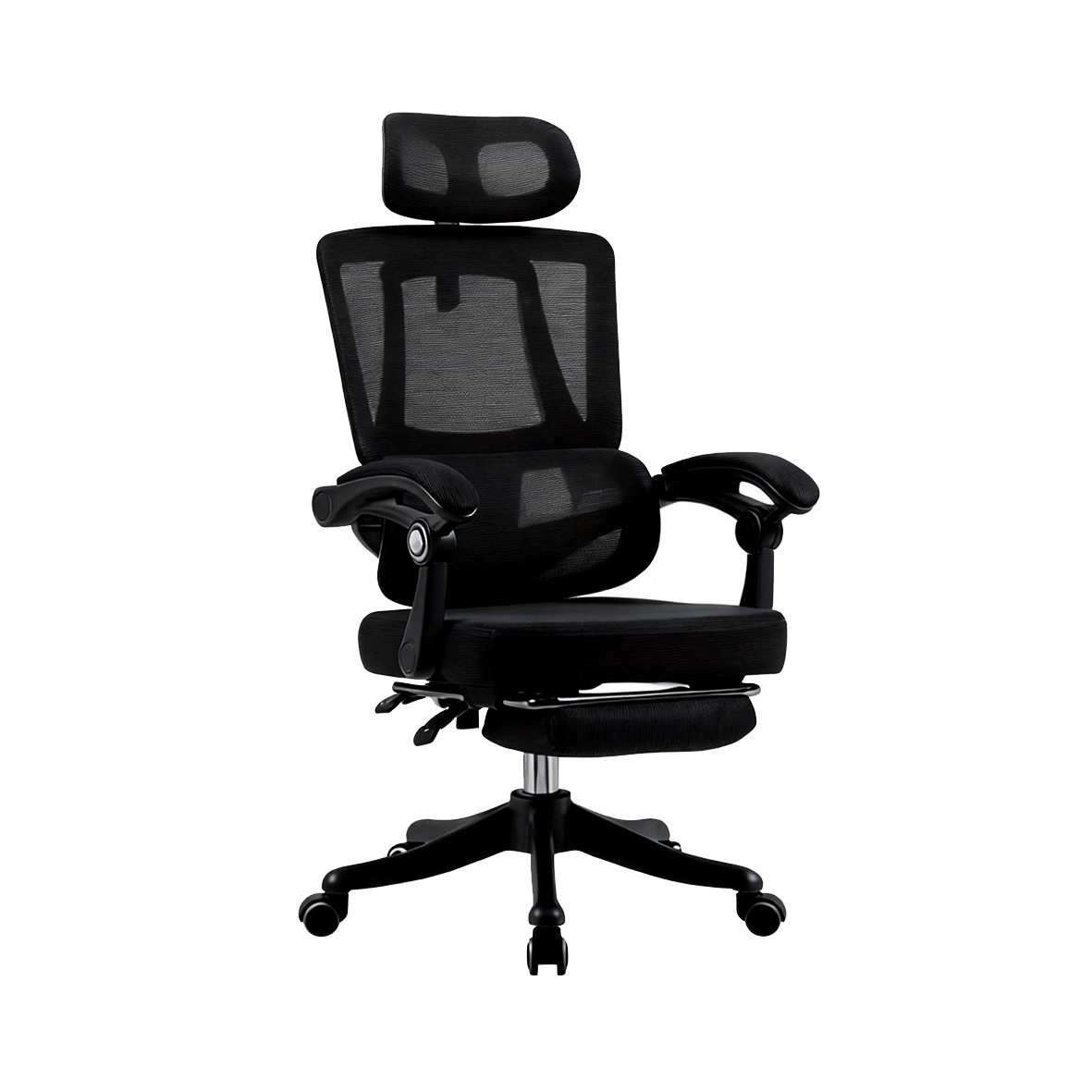 Furnny 8805 Ergonomic Office Chair with Footrest and 3-Level Adjustable Lumbar Support