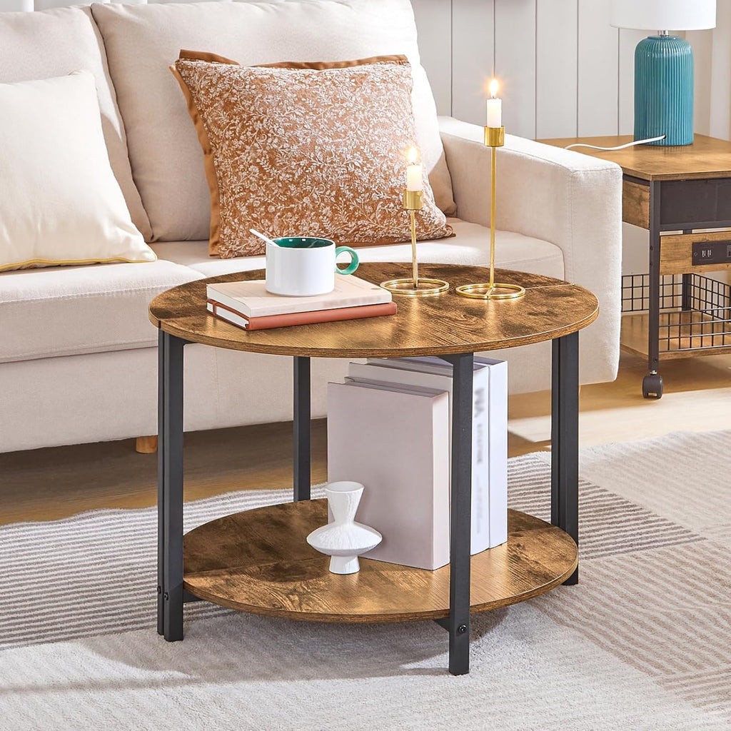 Furnny 23.6" Half Round Coffee Tables Set of 2