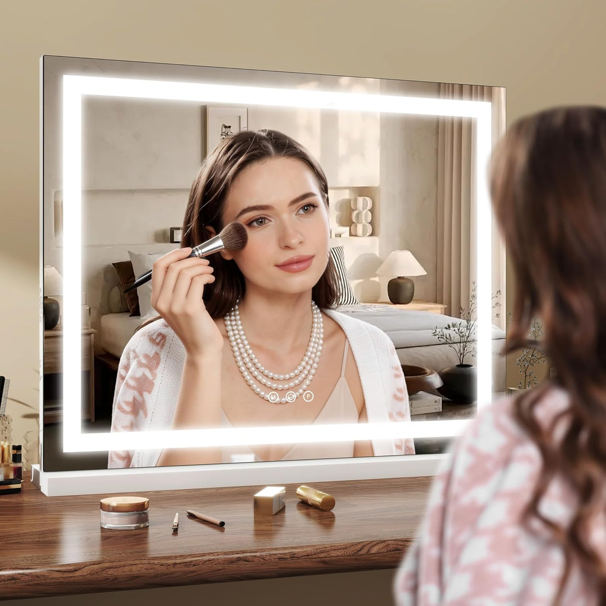 Furnny 1012LED Vanity Mirror with 3 Colour Lights, USB & Type-C Ports and 10X Mirror