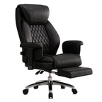 Furnny 616A Executive Leather Office Chair Adjustable Lumbar/Armrest and Footrest