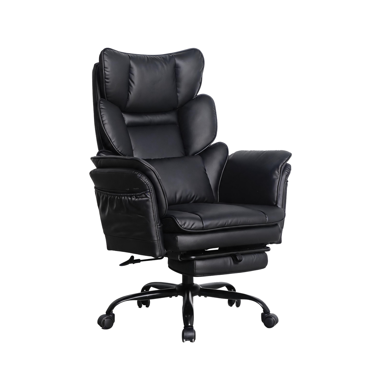 Furnny L3078 Executive Leather Office Chair – 4-Level Reclining Arms