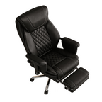 Furnny 616A Executive Leather Office Chair Adjustable Lumbar/Armrest and Footrest