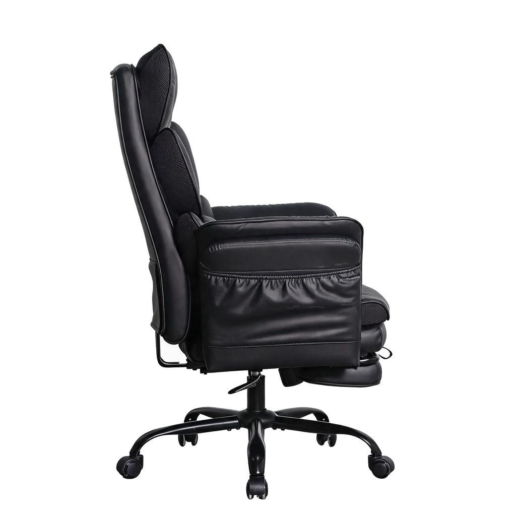 Furnny L3078 Executive Leather Office Chair – 4-Level Reclining Arms