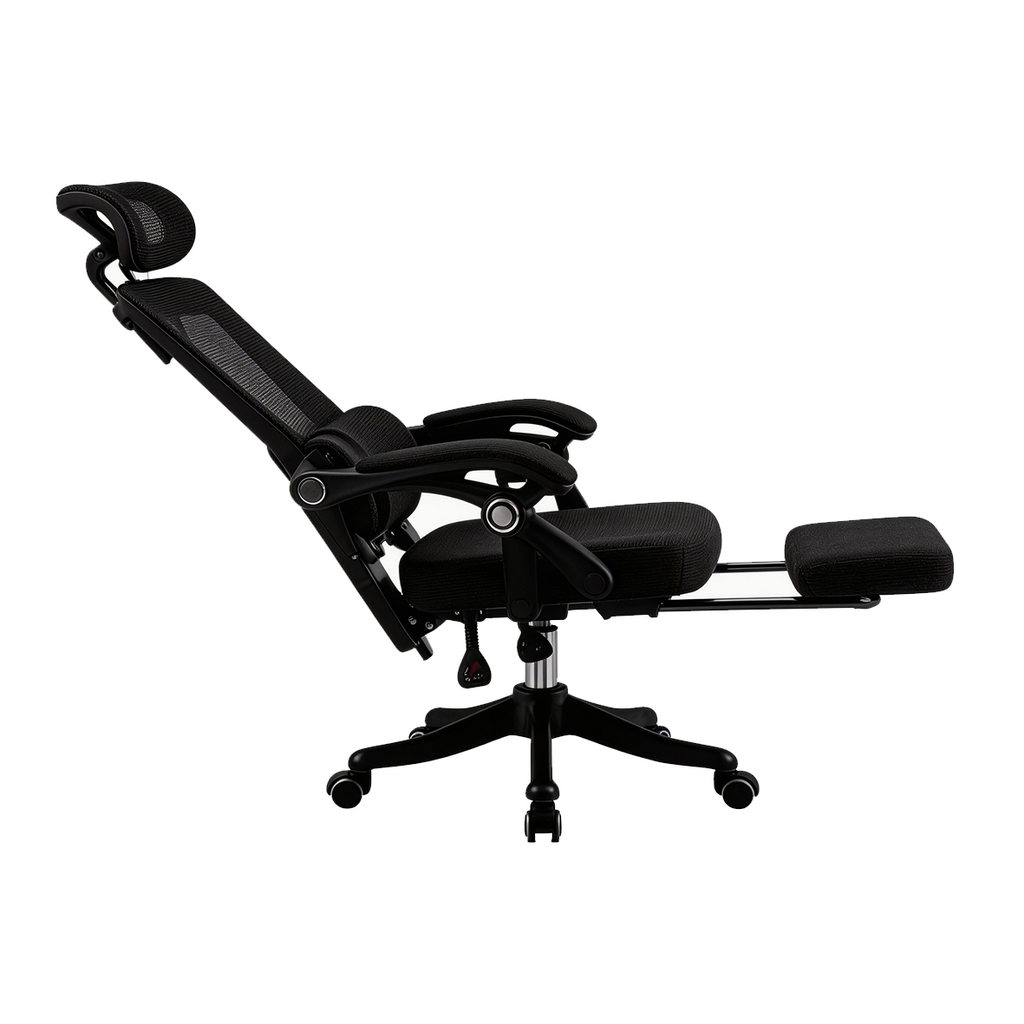 Furnny 8805 Ergonomic Office Chair with Footrest and 3-Level Adjustable Lumbar Support