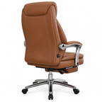 Furnny 616B Executive Leather Office Chair with Adjustable Lumbar and Footrest