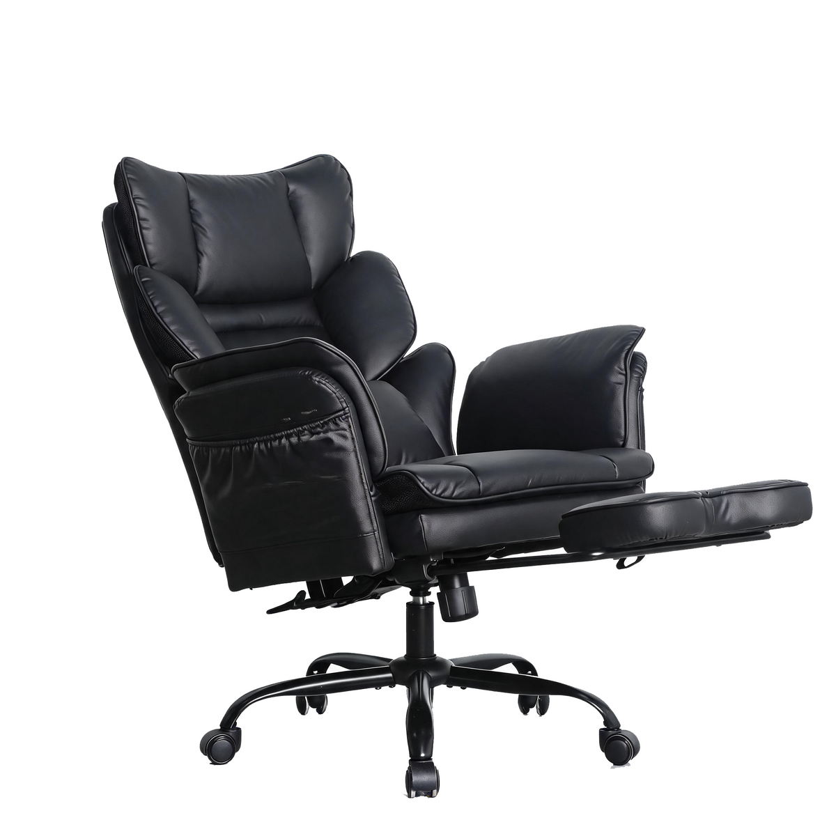 Furnny L3078 Executive Leather Office Chair – 4-Level Reclining Arms