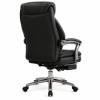 Furnny 616B Executive Leather Office Chair with Adjustable Lumbar and Footrest