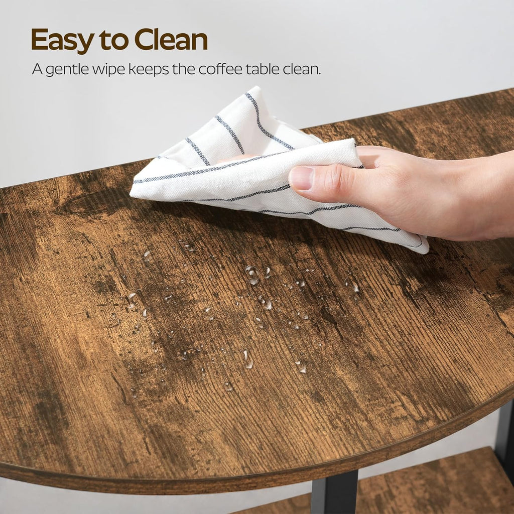 Furnny 23.6" Half Round Coffee Tables Set of 2