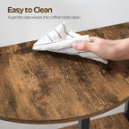 Furnny 23.6" Half Round Coffee Tables Set of 2