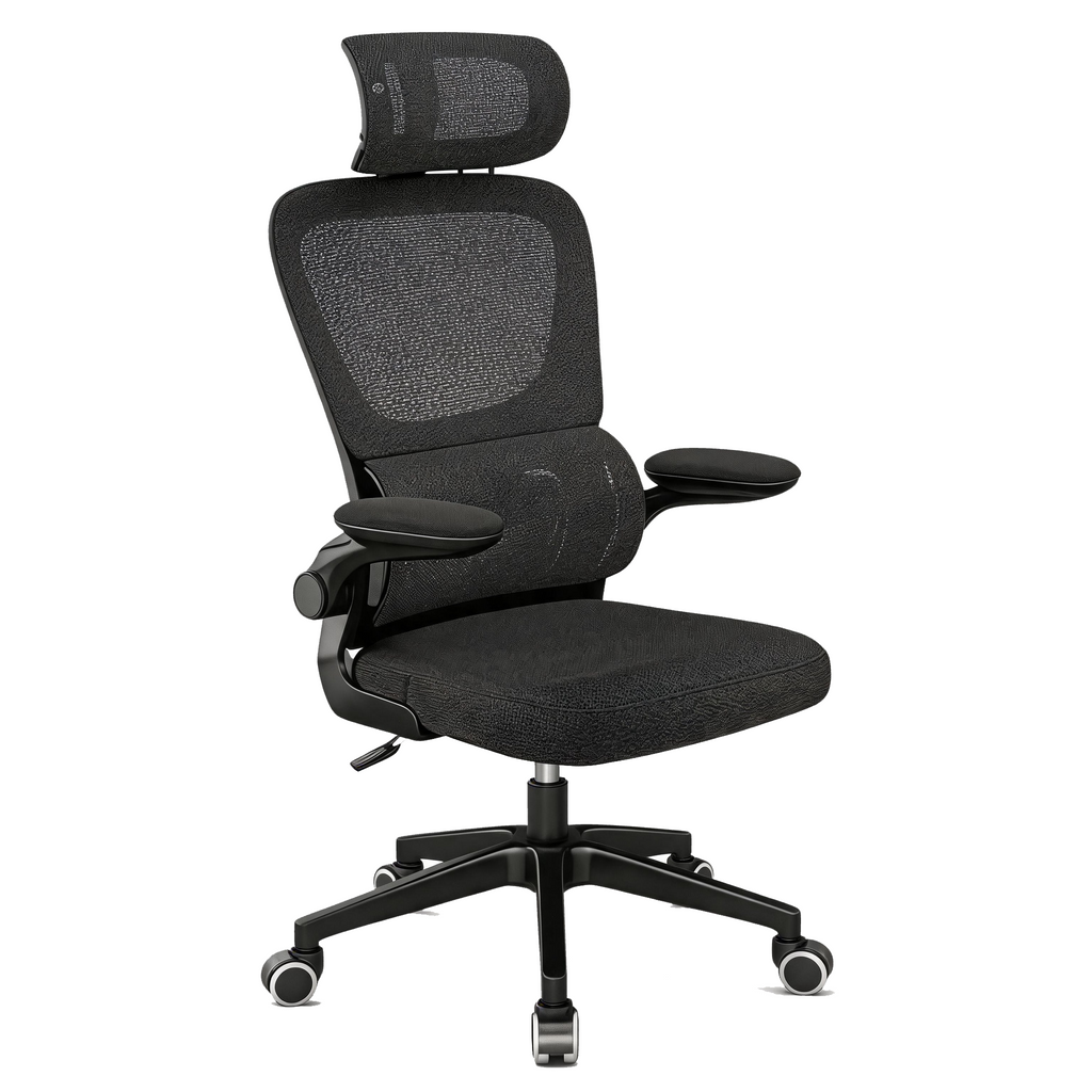Furnny 808 Ergonomic Mesh Office Chair High Back Desk Chair with 3D Adjustable Headrest