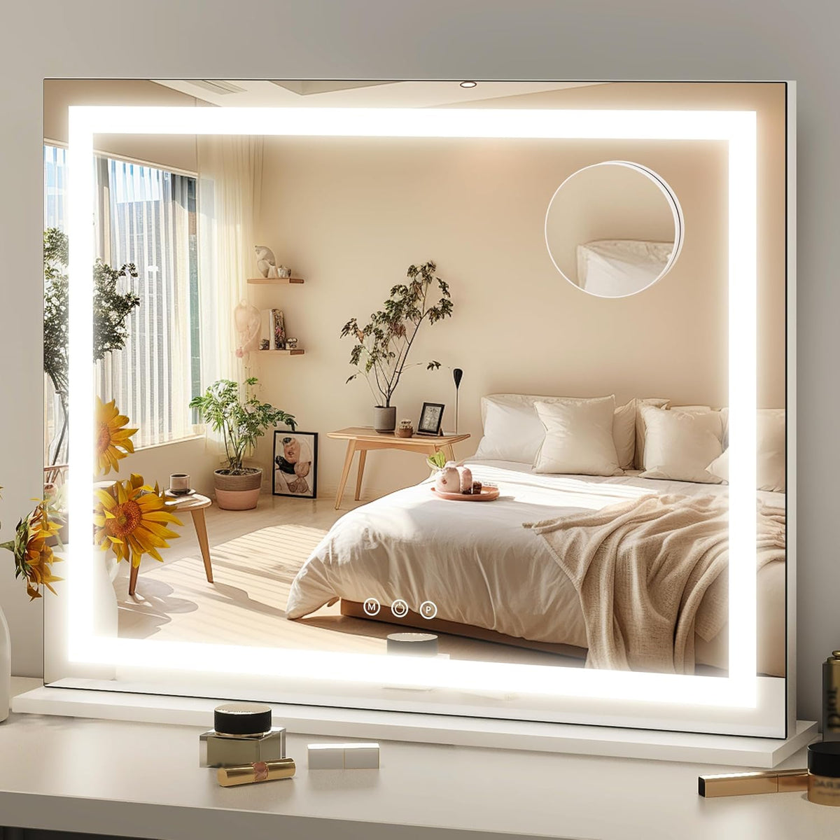 Furnny 1012LED Vanity Mirror with 3 Colour Lights, USB & Type-C Ports and 10X Mirror