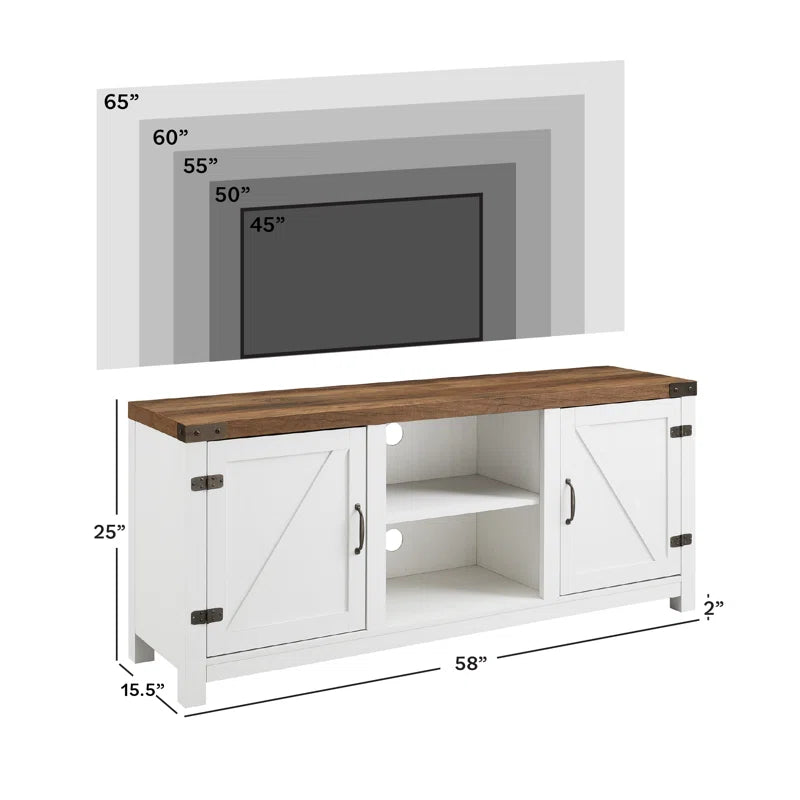 Furnny 58" 2-Door TV Stand for TVs up to 65"
