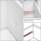 Furnny White Storage Cabinets with 4 Drawer Storage Office Bathroom Cabinet